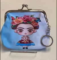 Frida Kahlo kiss- lock coin purse Keychain