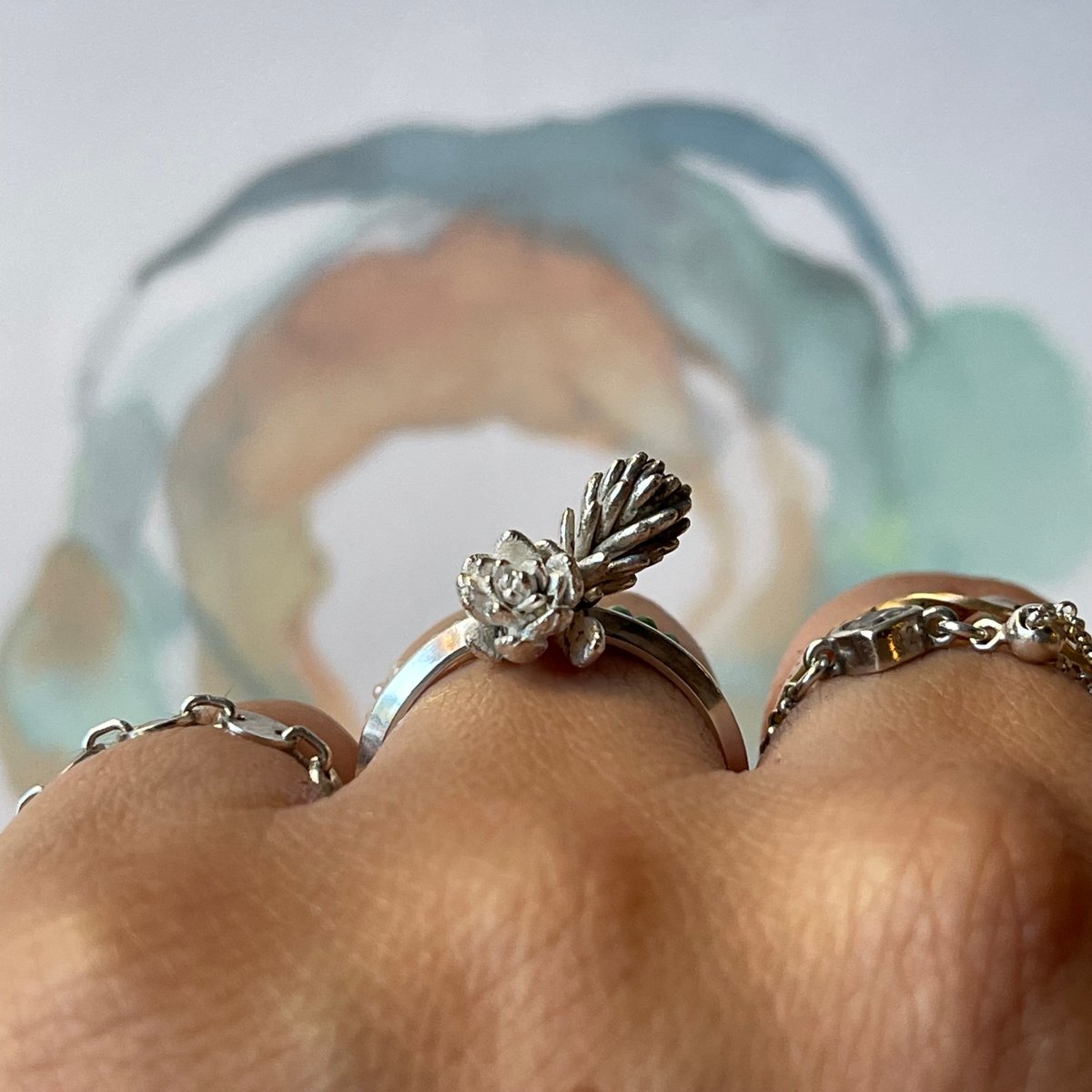 Image of two succulent ring