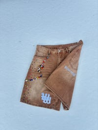 Image 1 of Brown Sunfaded Jorts 