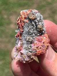 Image 9 of Realgar & Fine Quartz Points Specimen #2504