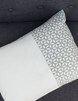 Image of Handmade Colour Blocking Patchwork Cushion 