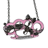 Image 2 of symphony knuckle necklace (pink)
