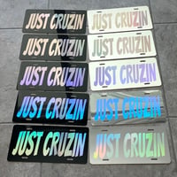 Image 1 of PERSONALIZED JUST CRUZIN LICENSE PLATES (ALL SALES ARE FINAL)