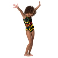 Image 4 of BLK 25 All-Over Print Kids Swimsuit