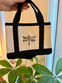Image 1 of dragonfly canvas tote