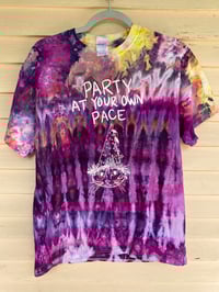 Image 1 of MEDIUM Party At Your Own Pace Tie Dye Shirt I14