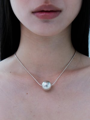 Image of LOWOOL - Big Ball Silver Necklace