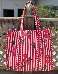 Image 11 of Cotton Quilted Tote