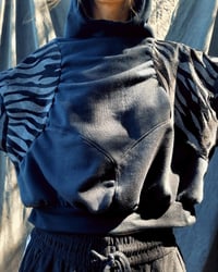 Image 2 of KAYA batwing Hoodie,  zebra 
