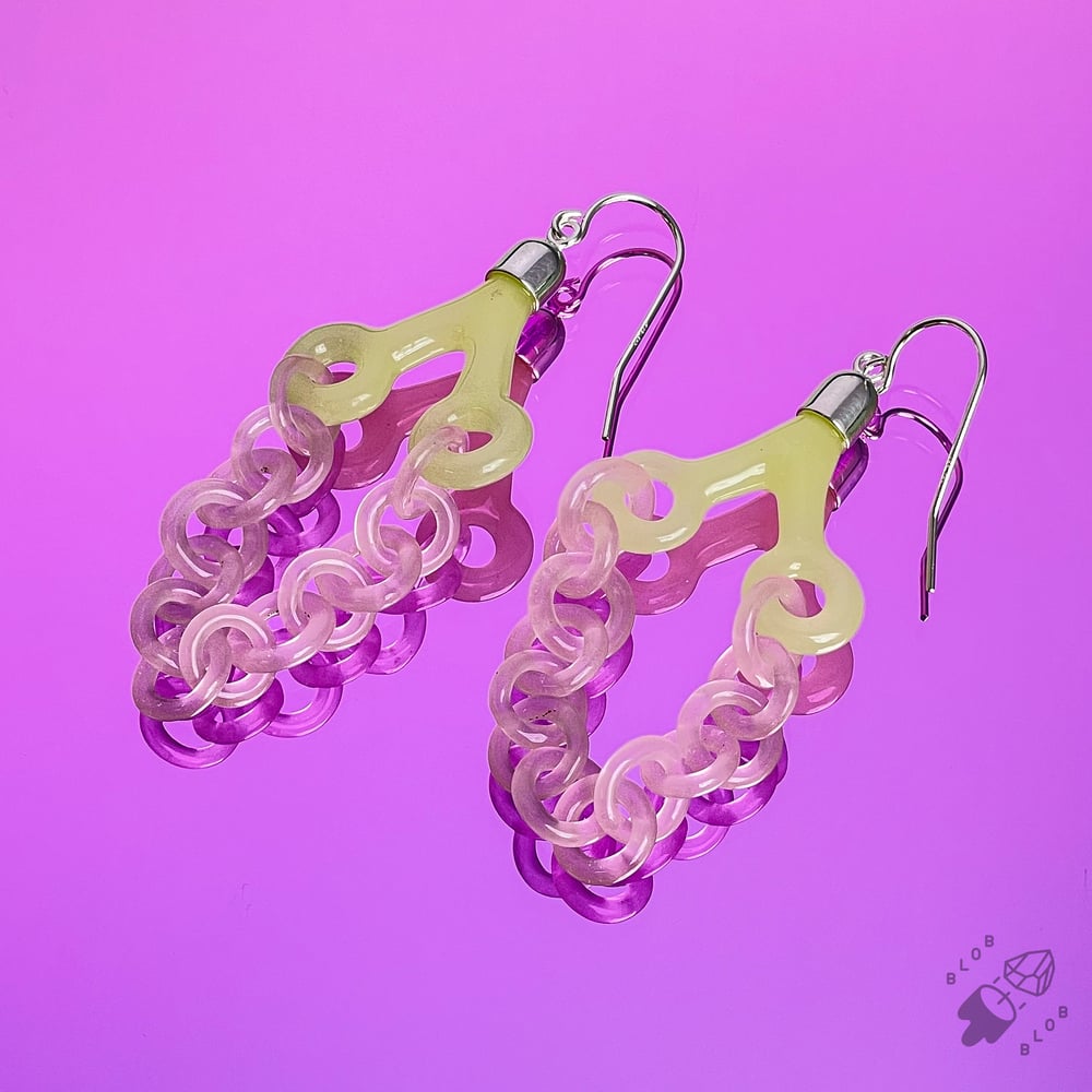 Image of Pink Chain Dangles