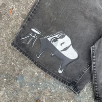 Image 2 of victim piano boy black denim shorts 34x9
