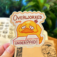 Overworked and Underpaid | Pokemon | Psyduck ✦ Die-Cut Sticker