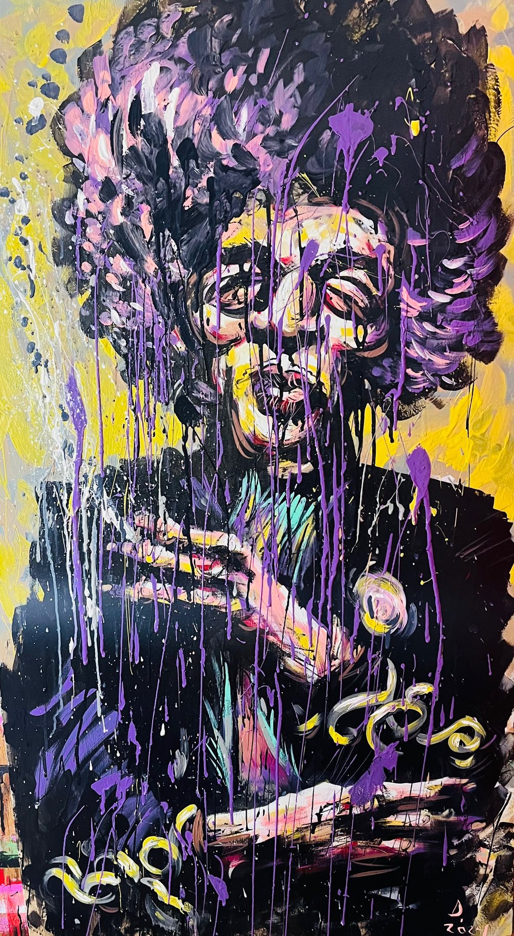 My Big Smoking Jimi Hendrix painting 