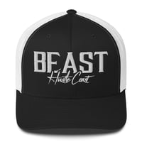Image 1 of Beast Embroidered Trucker Cap with mesh back