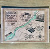 Loveland Frogman Map Mini Print