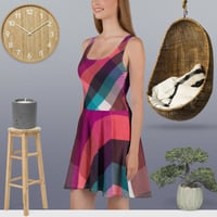 Image 2 of Skater Dress ( multi color Tartan plaid)