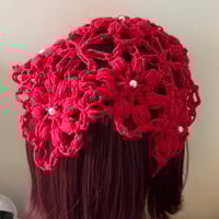 Image 2 of scarlet flower bandana