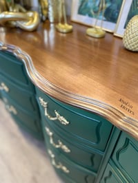 Image 3 of French Louis Green Large CHEST OF DRAWERS - SIDEBOARD - DRESSER