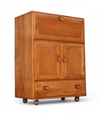 Image 2 of Stunning Black Ercol drinks cabinet/ Bureau desk 