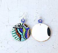 Image 2 of Small Afrocentric Multicolored Earrings 