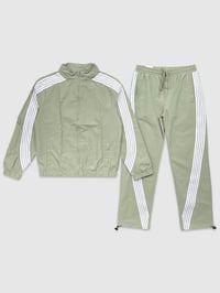 Sage Green Line It Up Windbreaker Set