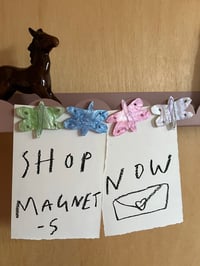 Image 2 of flower, butterfly and mushroom magnets 