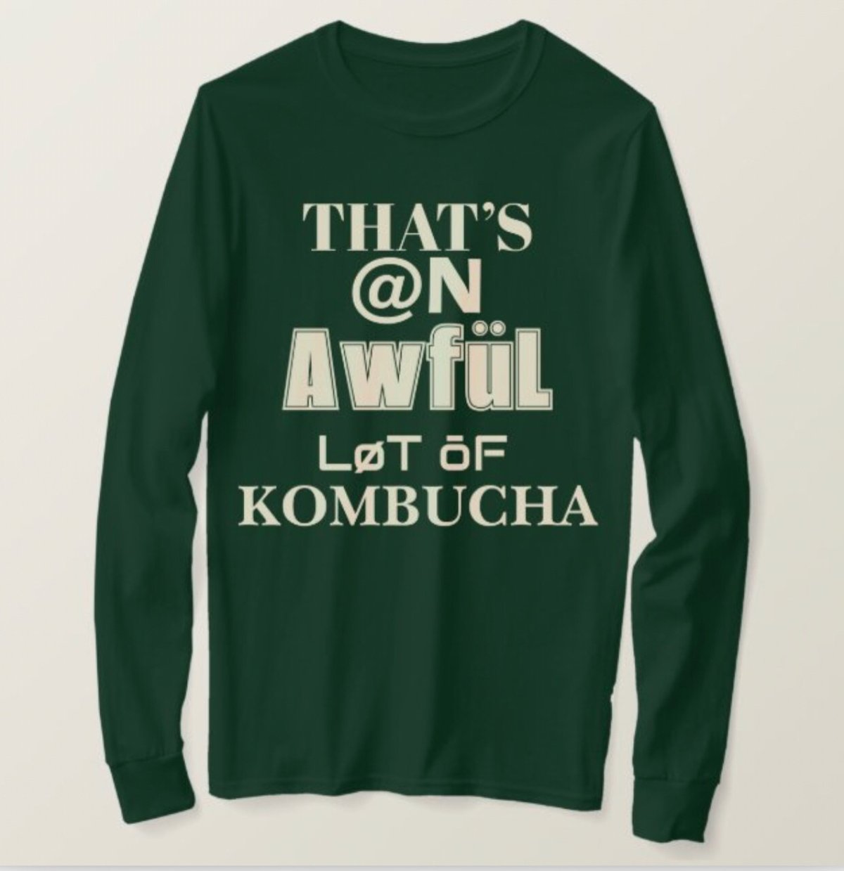 Image of Nwn- Kombucha Klub long sleeve Cotton Crewneck: Matcha vanilla color way 