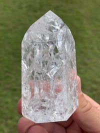 Image 11 of Crackle Quartz Crystal Point With Rainbows #1452