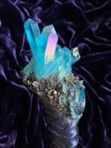 Aqua Blue Aura Quartz - Ritual Rattler