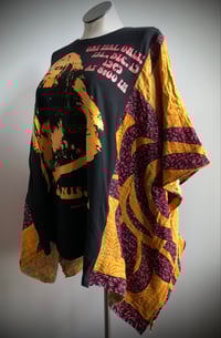 Image 3 of Upcycled “Janis Joplin/Tour” kantha quilt poncho