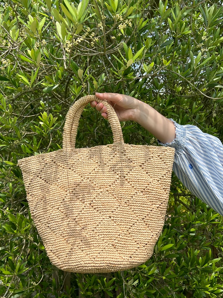 Image of Sac en Raphia LUNA fond Rond