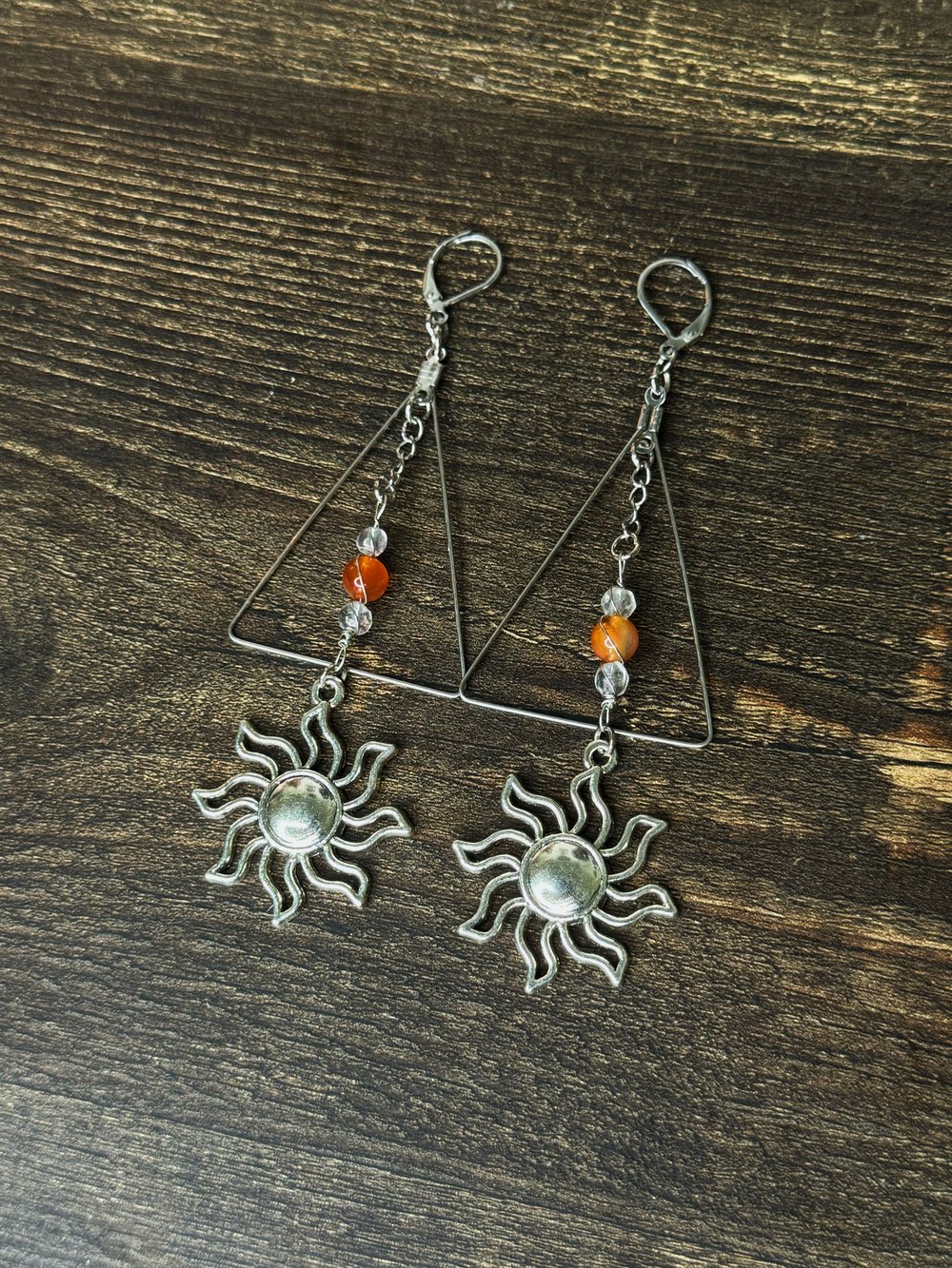 Image of "Sunny Creativity" Earrings w/ Carnelian