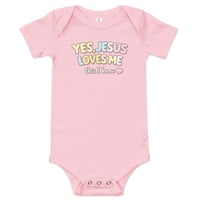 Jesus Loves Me Baby short sleeve one piece