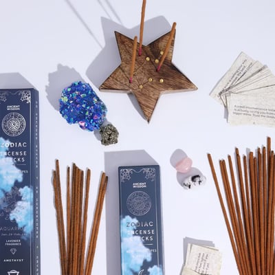 Image of Zodiac Incense with Crystal Gift Set