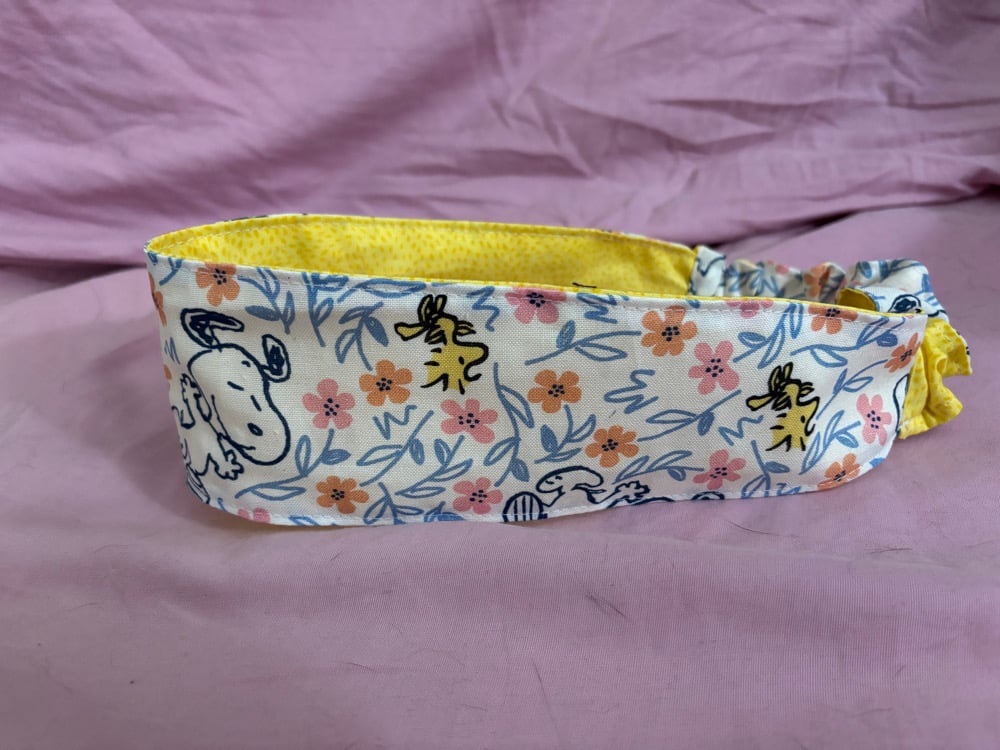 Image of Flower Beagle and Bird Reversible Headband