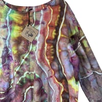 Image 5 of 3XL Ladies Long-Sleeve Stretch Tee in Bold Geode Ice Dye