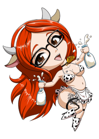 Image 2 of Cye bunny/ cow  chibi pin pre order link 