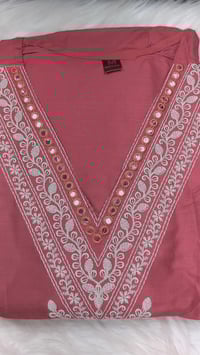 Image 3 of KSV81022-Soft Rayon Cotton Kurtha Set