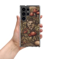 Image 3 of Boho Nature Cottagecore Inspired Hedgehogs Among Mushrooms Clear Case for Samsung®