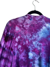 Image 7 of S Jersey Knit Cardigan in Purple Haze Ice Dye