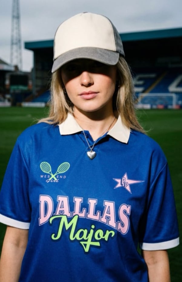Image of Lily Allen retro football tee