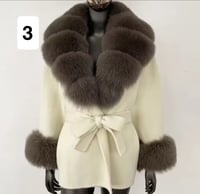 Image 3 of Luxury fur collar woolen coat🤎🐆