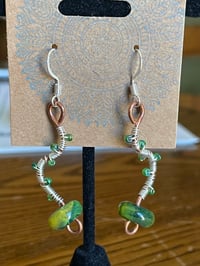 Image 2 of Copper Serpentine Earrings  