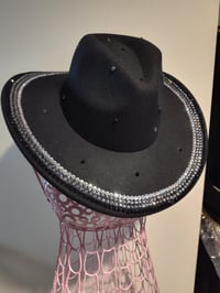 Image 2 of BLING BLACK COWBOY HAT