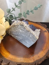 Image 5 of 454g Rare Blue Indigo YGX Cube "QR Code" Fluorite Crystal Specimen 