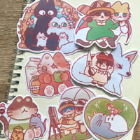 Image 1 of Ghibli Cat Stickers