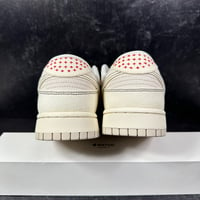 Image 4 of NIKE DUNK LOW RETRO SE SASHIKO LIGHT OREWOOD BROWN MENS SHOES SIZE 9.5 TWILL OFF WHITE RED CREAM NEW