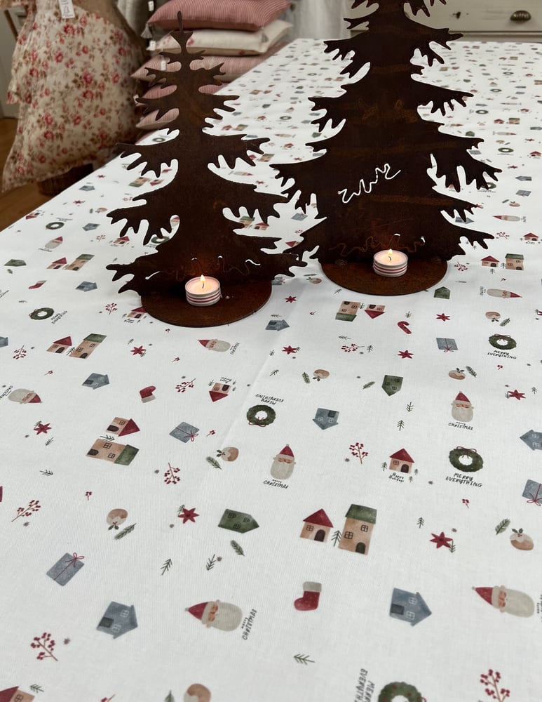 Image of Nappe Merry Christmas fond blanc