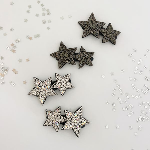 Image of Rhinestone Star Snap Clips