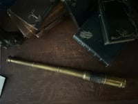 Image 4 of Très belle longue vue télescopique en laiton massif et cuir, lentille en bon état! 1880!